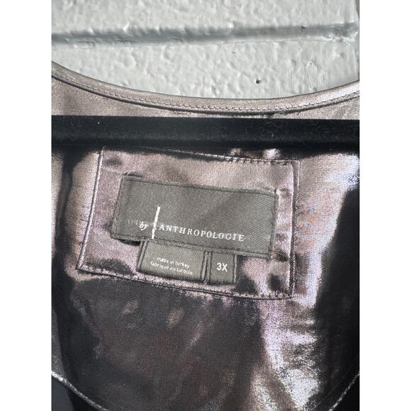 Anthropologie Somerset Shine Maxi Dress in Metallic Silver size 3X - Picture 3 of 4